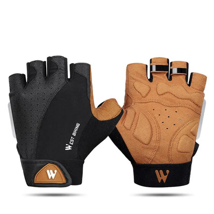 WEST BIKING Sports Bike Gloves Half Finger Men Women MTB Cycling Gloves Running Fitness Gym Riding Motorcycle Bicycle Gloves
