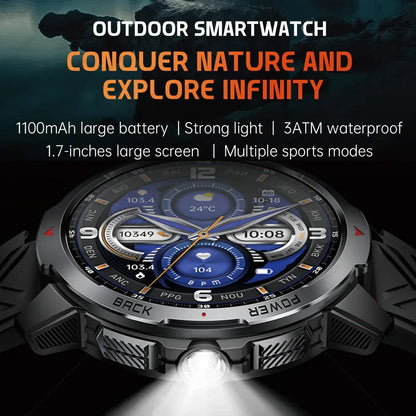 New T-Rex3 Pro 1100mAh Battery Smart Watch Men Compass 5ATM Waterproof Bluetooth Call Heart Rate Sports Run tracker Smartwatch