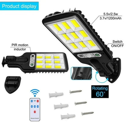 Newest Solar LED Light 300000LM Outdoor Solar Lamp Of Motion Sensor 4 Mode Waterproof IP65 Solar Garden Light Street Yard Lanter