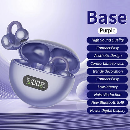 New Sport Earclip Wireless Headphone Bluetooth Earphone audífonos bluetooth inalámbrico Gaming LED Display for xiaomi huawei