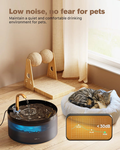 Pet Water Fountain Auto Filter Set Automatic Sensing Cat Drinker 2.1L Recirculate Filtring Drinking for Cat Dog Water Dispenser