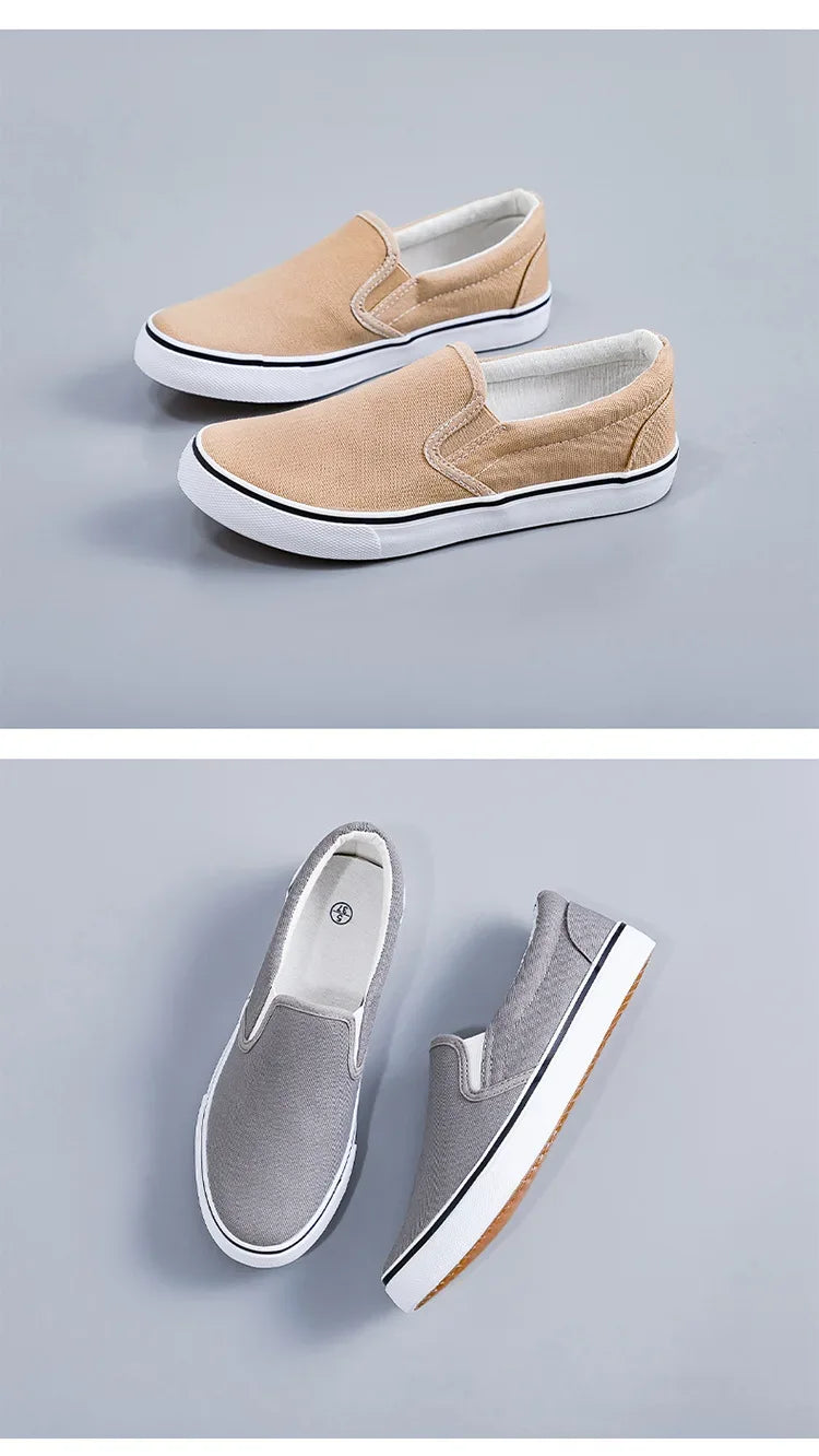 Hand-Painted Canvas Shoes Elastic Unisex Spring 2025 Style Korean Version Flat Heel Breathable Cotton Lined All-Season Footwear