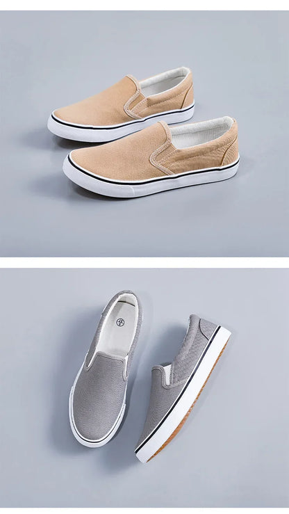 Hand-Painted Canvas Shoes Elastic Unisex Spring 2025 Style Korean Version Flat Heel Breathable Cotton Lined All-Season Footwear