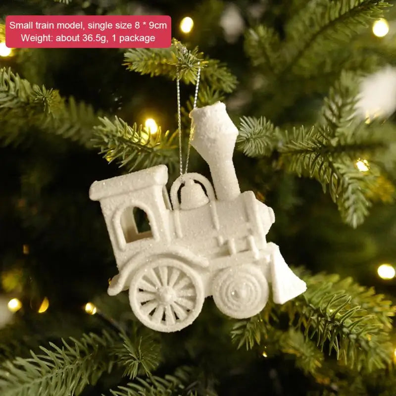 3Pcs Xmas Tree Pendants Snowflake Angel Deer Hanging Ornaments Christmas Decorations For Home Kids Toy New Year Party Decor