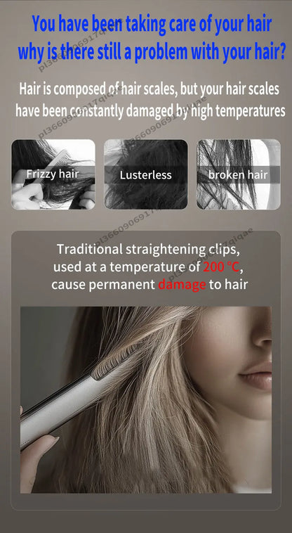 2 IN 1 Hair-care Airstrait Hair Straightener Hair Dryer Negative Ion Hair Styler Long-Lasting Styling Tool Hairdryer Machine