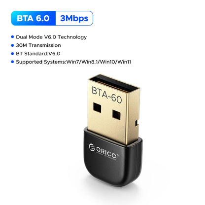 ORICO Dual Mode 6.0 Wireless WiFi Adapter Bluetooth USB Dual Band Network Card Receiver for Desktop Suitable for Desktop Laptops