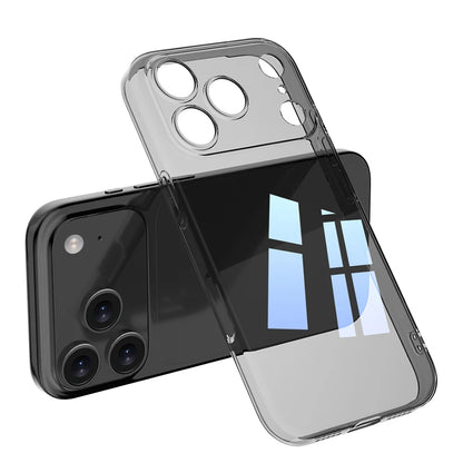 Transparent Black Silicone Soft Case For iPhone 17 Air 16 16E 15 14 13 12 Pro Max Plus Mini Clear Ultra Thin Back Cover Shell 17