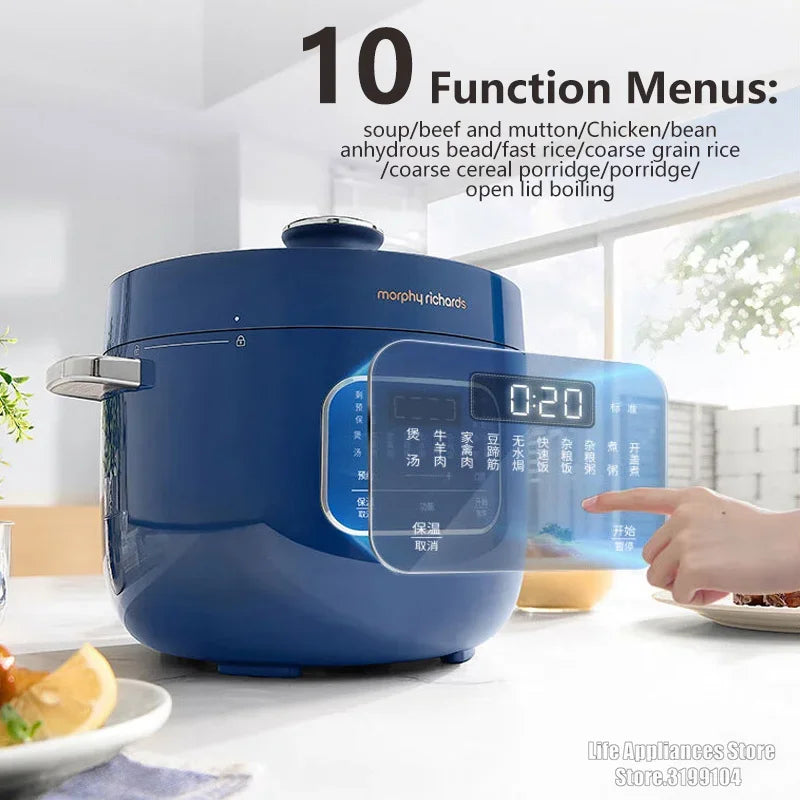 MOPRHY RICHARDS 2.5L Electric Rice Cooker 70Kpa Pressure 220V Multi Cooking Pot Home Appliances 800W Heating Stew Soup Beef