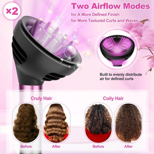 Wave Curl Diffuser Attachment For Dyson Airwrap Two Airflow Dome Diffuse Modes For Airwrap HS01/05 Hair Diffuser to Dry Hair