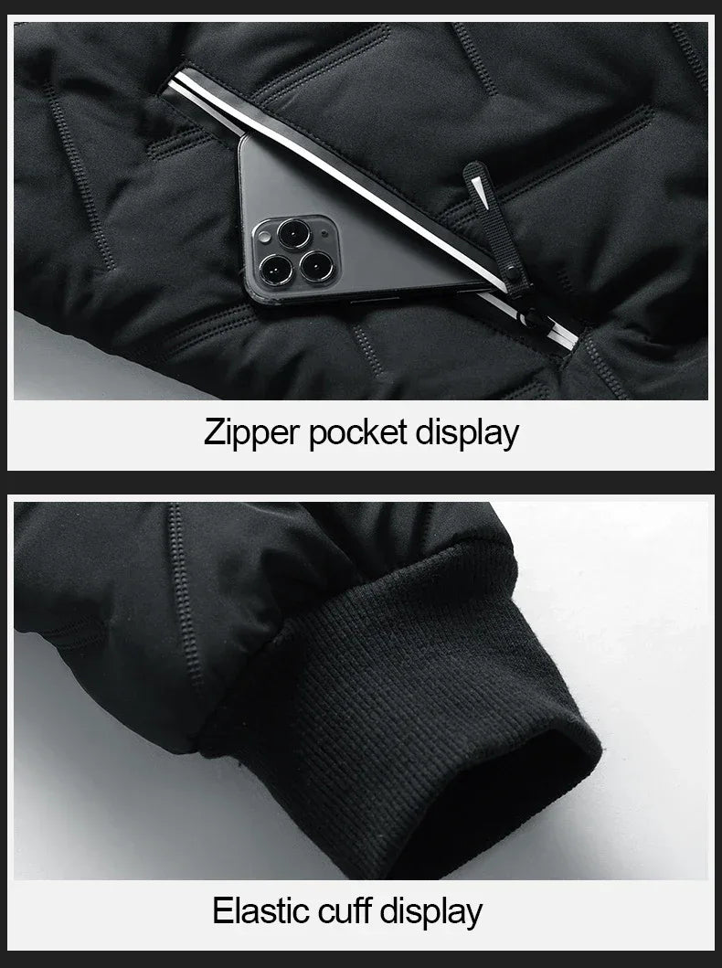 Men Bomber Jacket Casual Autumn Winter Jacket Thicken Men Fashion Clothing 2022 Streetwear Cotton Padded Jacket Slim Fit Coat