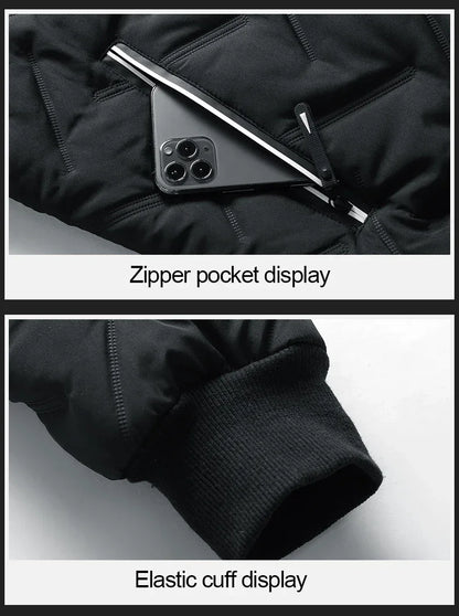 Men Bomber Jacket Casual Autumn Winter Jacket Thicken Men Fashion Clothing 2022 Streetwear Cotton Padded Jacket Slim Fit Coat