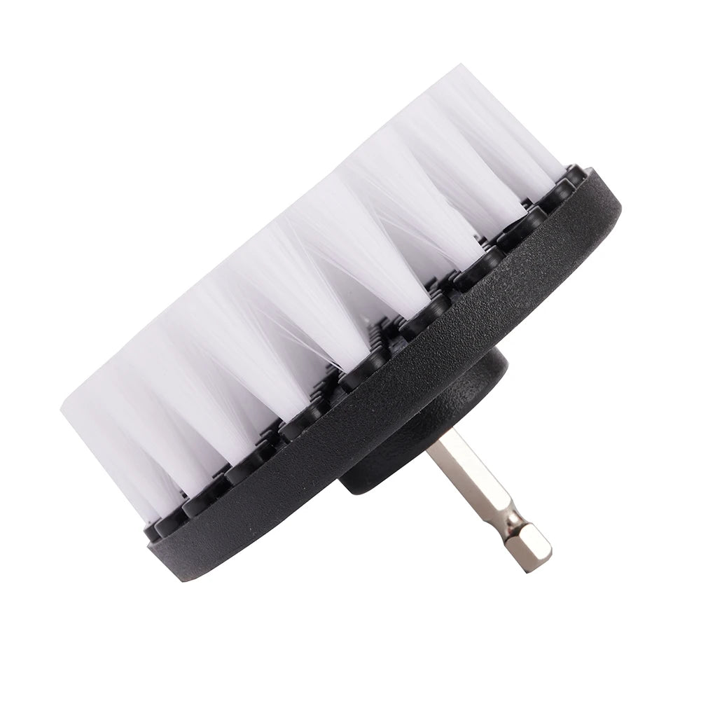 1PC 4-Inch Soft Drill Brush Attachment for Electric Scrubber - Carpet Leather Upholstery Car Tire Cleaner Accessory