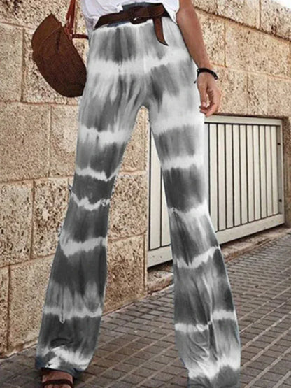 2023 Brown Leopard Y2K Joggers Women High Waist Flare Pants Double Layer Mesh Girl Aesthetic Tie Dye Trousers Female Sweatpants