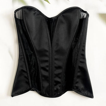 Sexy Thin Body Shaper Underwear Corset Waist Trainer Lingerie Lace Corsets Perspective Mesh Shapewear Women Fashion Clothes Faja