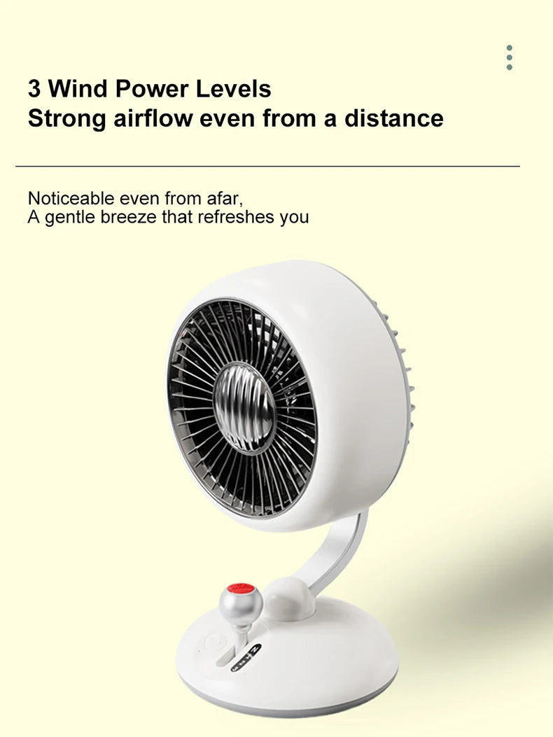 Desktop Fan Kart Creative Digital Display Shaking Head High-speed Circulation Fan Mute Long Endurance Electric Fan