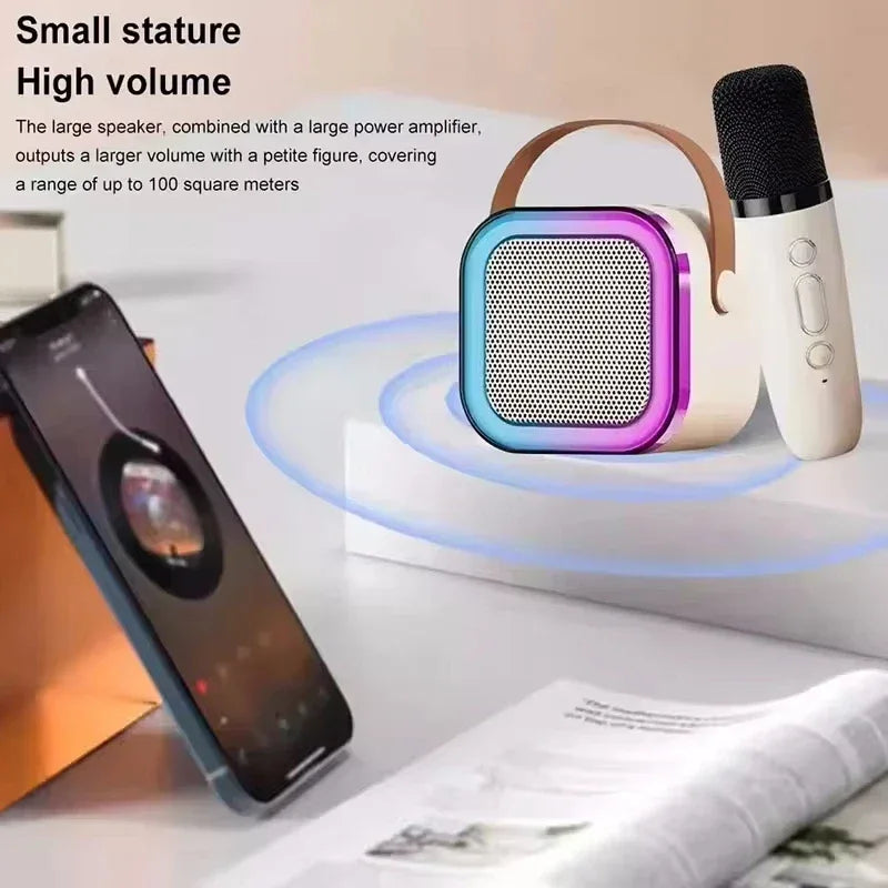 Karaoke Wireless Portable Bluetooth Speaker With Microphone Machine Mini Lamp Caixa De Som Sound Box Music Small Blootooth Mp3