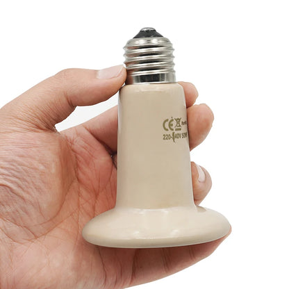 1pc Pet Reptile Heating Lamp 220V Far Infrared Ceramic Emitter Heat Lamps Pet Reptile Lamp 25W 50W 75W 100W 150W 200W Lamp