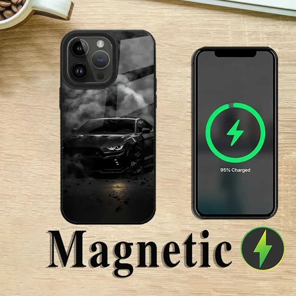 F-Fords Car M-Mustang Phone Case For iPhone 16,15,14,13,12,11,Plus,Pro,Max Mini Magsafe Magnetic Wireless Charging