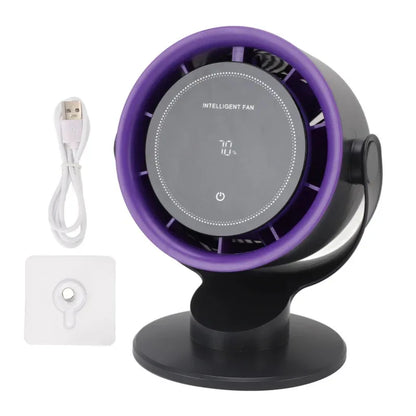Desk Fan Battery Operated USB Rechargeable Personal Fan Quiet Small Portable Fan 100 Speed Adjustable Digital Display For Office