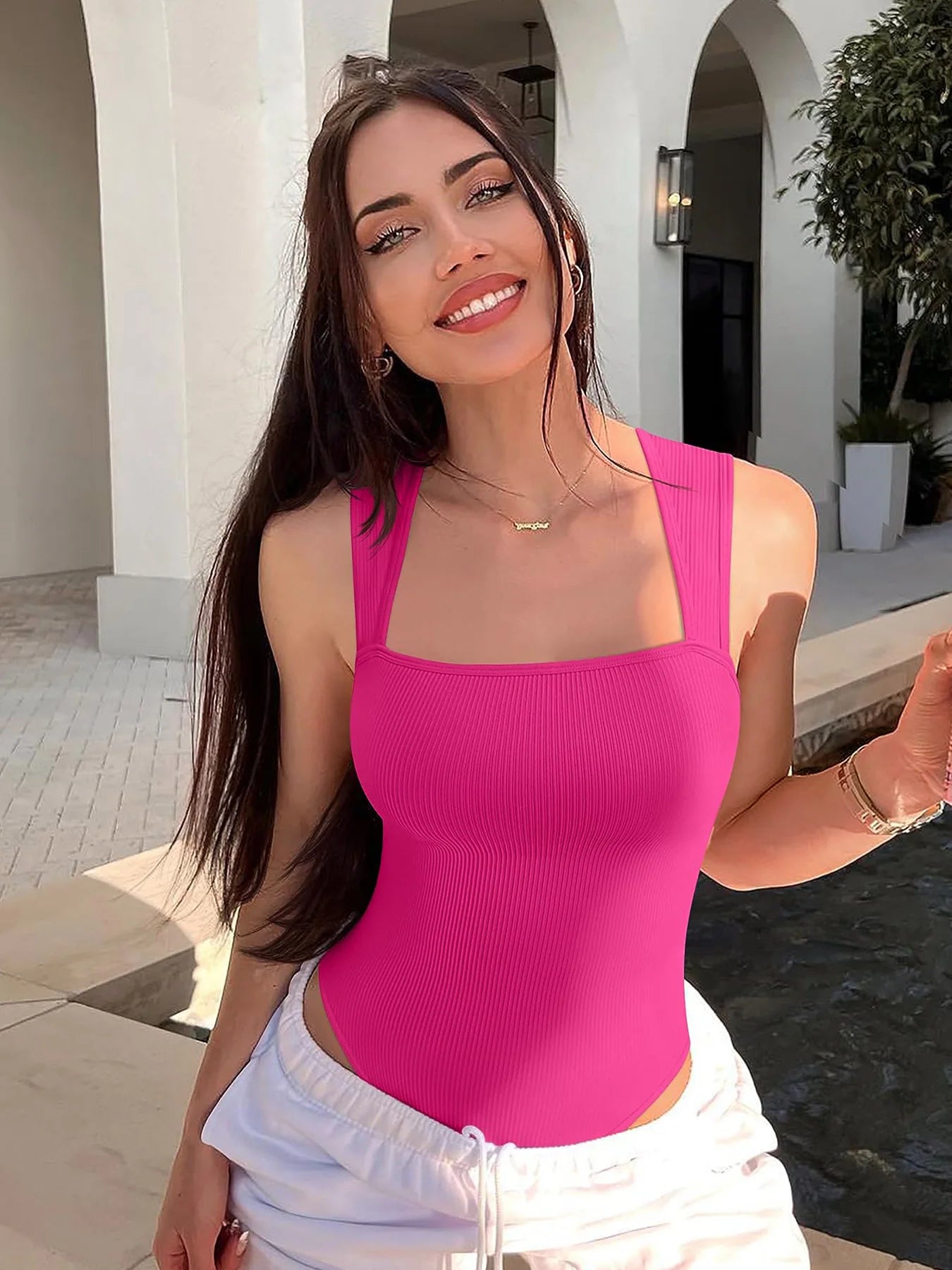 Women's Fashion Shapers Jumpsuit Seamless Sexy Briefs Tights Wide Shoulder Strap Comfortable Easy to Wear with Bra Shaping Under