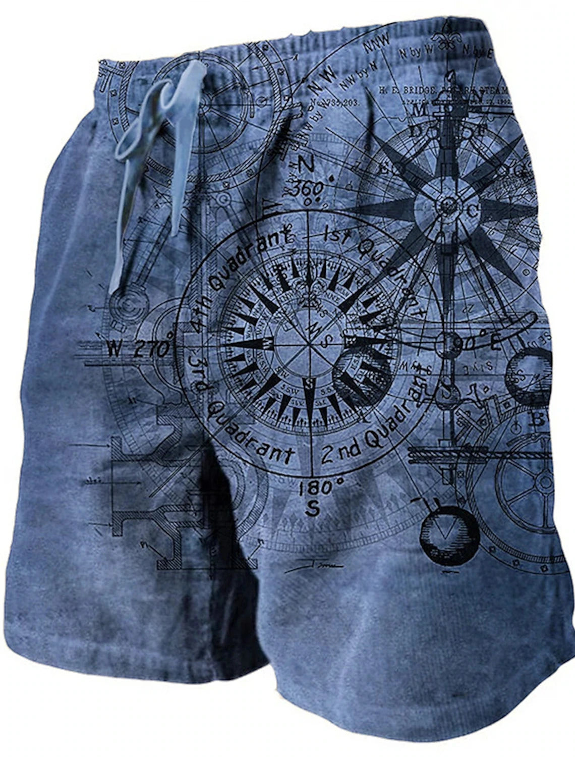 Men's Beach Pants Compass 3D Printed Shorts Men's Summer Breathable Shorts Fitness Street Shorts Men's Ropa Hombre