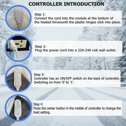 Electric Heated Under Blanket 3 Heat Setting Heated Mattress Cover 150x160cm for Electric Blankets for Beds