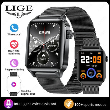 LIGE Smart Watch Sport Fitness Sleep Monitor Fashion Luxury Women's Watch Bluetooth Call Message Clearance Sale Men's Smartwatch