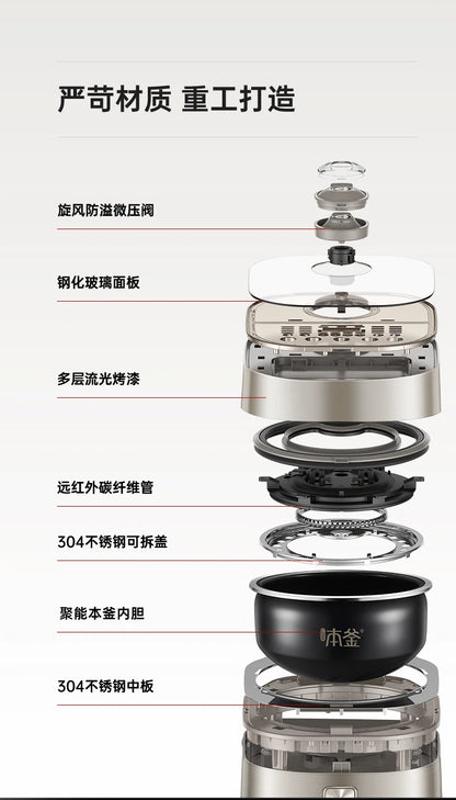 Far-infrared Kettle Rice Cooker Household 4 Liters Large-capacity Smart Rice Cooker Rice Cooker 220V Electric