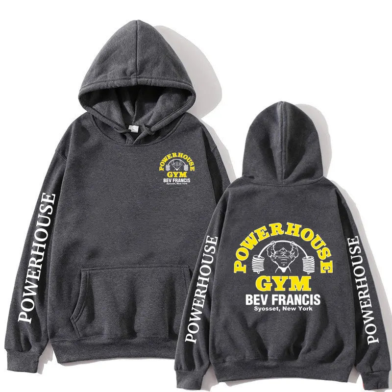 Funny Powerhouse Gym Hoodie Harajuku Men's Oversized Long Sleeve Sweatshirt Geek Fitness Hoody Tracksuit Gothic Streetwear Tops