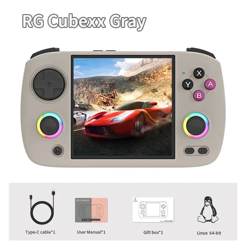 NEW ANBERNIC RG CUBEXX Retro Handheld Game Console Video Player Gaming Linux HD IPS RGB WIFI Bluetooth PSP Games Gift RGCUBEXX