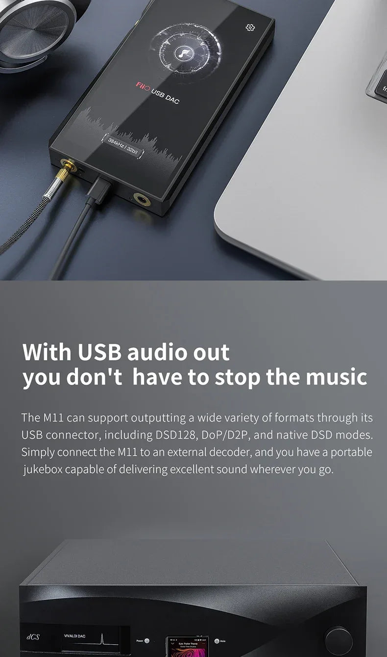 Zycbeautiful for fiiO M11 HIFI Music MP3 Player with Balanced Output/Support WIFI/Air Play/Spotify