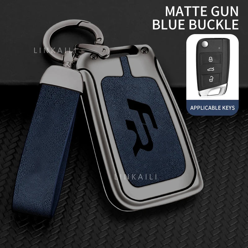 Suitable for Seat Ateca Leon FR 2 Ibiza Zinc Alloy Car Key Cover High-end Leather Car Key Case Auto Accessories