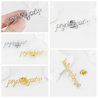 DCARZZ Psychology Psi Brooches Medical Charm Backpack Lapel Pins Badge Medicine Jewelry for Psychologist Doctor Nurse