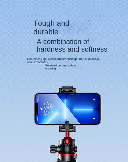 FGCLSY 2025 Flexible Octopus Tripod for iPhone smartphone Camera DSLR 2in1 Design With Phone Holder Side Cold Shoe 1/4'' Screw