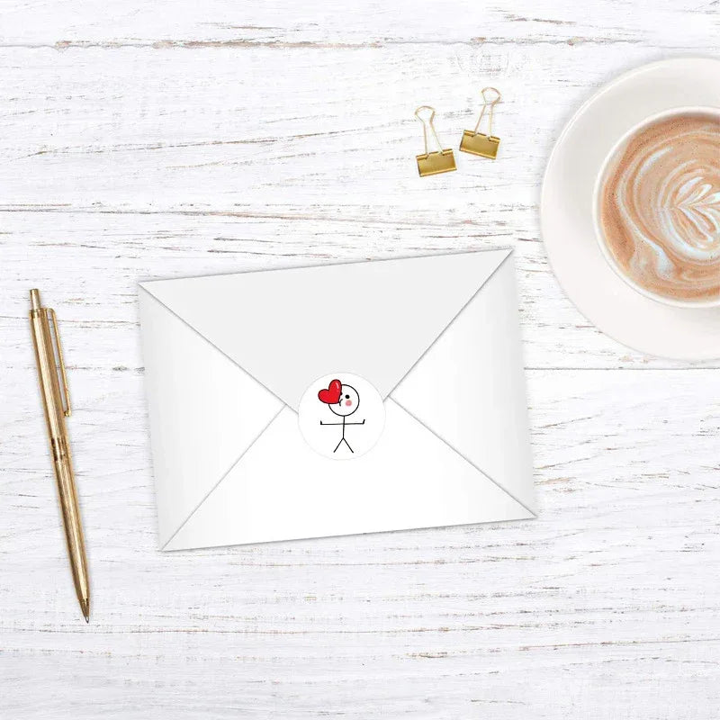 500pcs Valentine's Day Stickers Love Labels for Wedding Holiday Gift Decoration Envelope Sealing Stickers