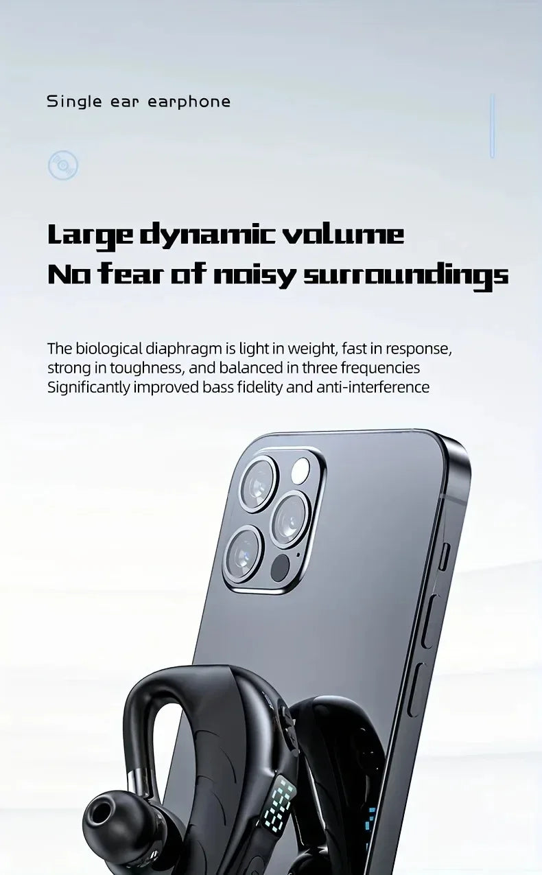 Wireless P13 Pro LED Digital Display Business Earphone Long Standby Sport Wireless 5.2 Headphone HiFi Subwoofer For Phones