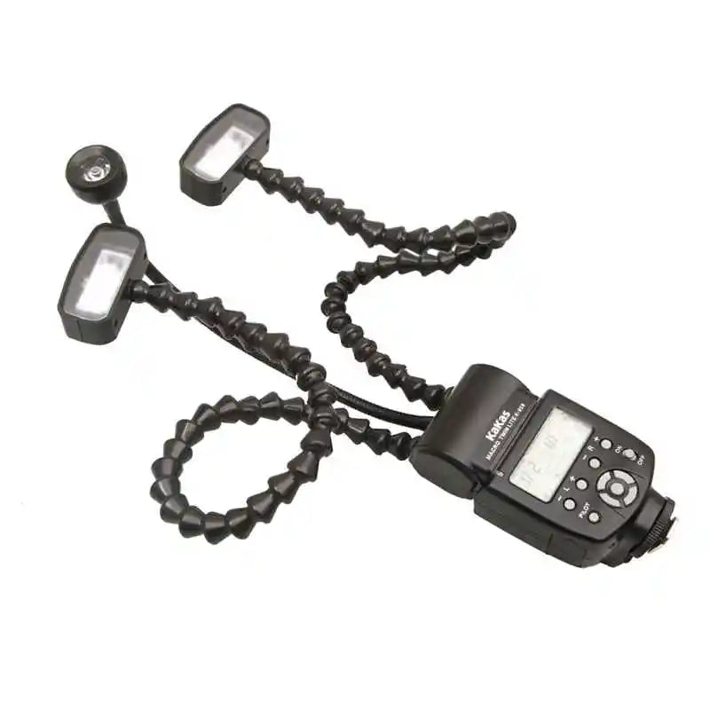 K808 Camera Flash Macro Light Flexible Macro LED Speedlight with Dual Flash Light Universal Flash for DSLR Sony Nikon Canon
