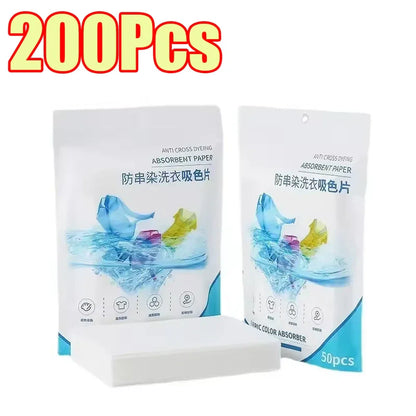 50-1400Pcs Laundry Tablets Laundry Paper Anti-Staining Mixing Color Mixing Absorption Washing Household for Washing Machine