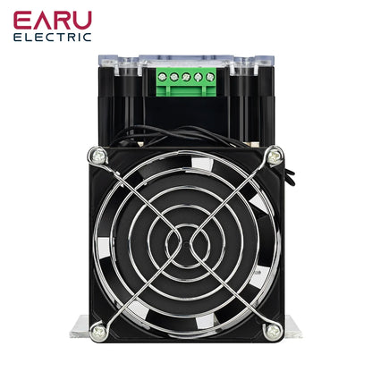 220V AC Single Phase Full Isolation Voltage Regulator Module 25-200A With Heat Sink Fan Kit - SMT DCB High Precision Industrial