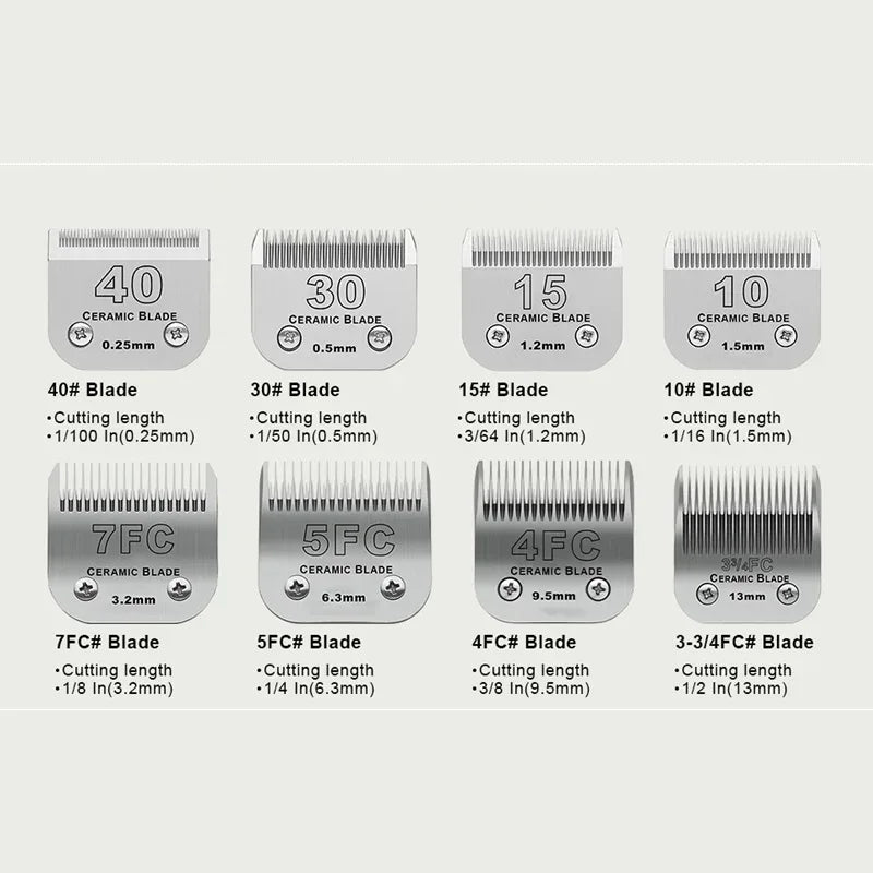 Pet Dog Cat Detachable Ceramic Blade Compatible with Andis,Oster A5 & 76,Wahl KM 10 Series Animals Grooming Clippers