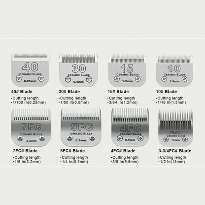Pet Dog Cat Detachable Ceramic Blade Compatible with Andis,Oster A5 & 76,Wahl KM 10 Series Animals Grooming Clippers