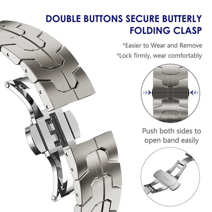 Steel Strap for Huami Amazfit T-rex 3/2 Trex Pro Metal Watch Band for Amazfit T-Rex Ultra Butterfly clasp Smartwatch Accessories