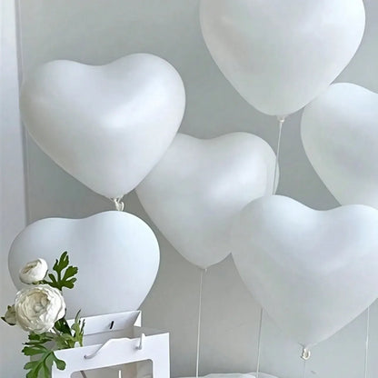 10/20Pcs Heart Shaped Balloons Red Pink Black Latex Balloon for DIY Valentine's Day Engagement Wedding Party Anniversary Decor