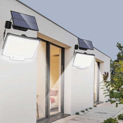 Solar Outdoor Motion Sensor Lights 348/328 LED Security Flood Wall Lamp Remote Control 270° IP65 Waterproof Outdoor Lighting