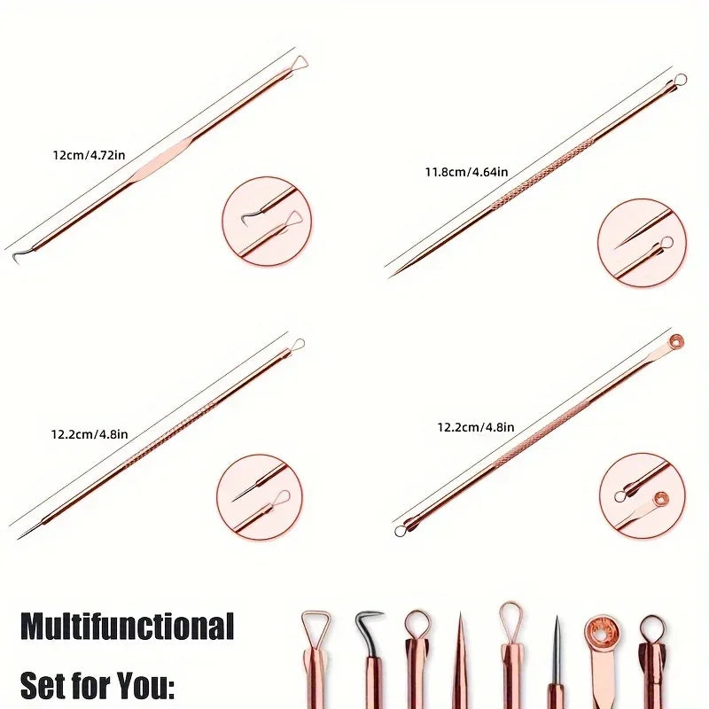 4Pcs Blackhead Remover Acne Needle Facial Cleansing Acne Extractor Remove Blackhead Pores Cleaning Tools