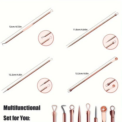 4Pcs Blackhead Remover Acne Needle Facial Cleansing Acne Extractor Remove Blackhead Pores Cleaning Tools