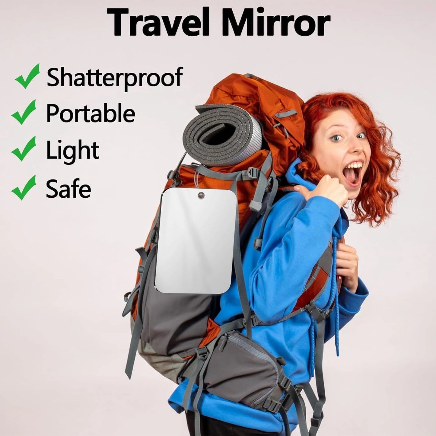 Acrylic Anti Fog Mirror With Wall Suction Shower Mirror For Man Shaving Women Makeup Portable Travel Bathroom Accessories