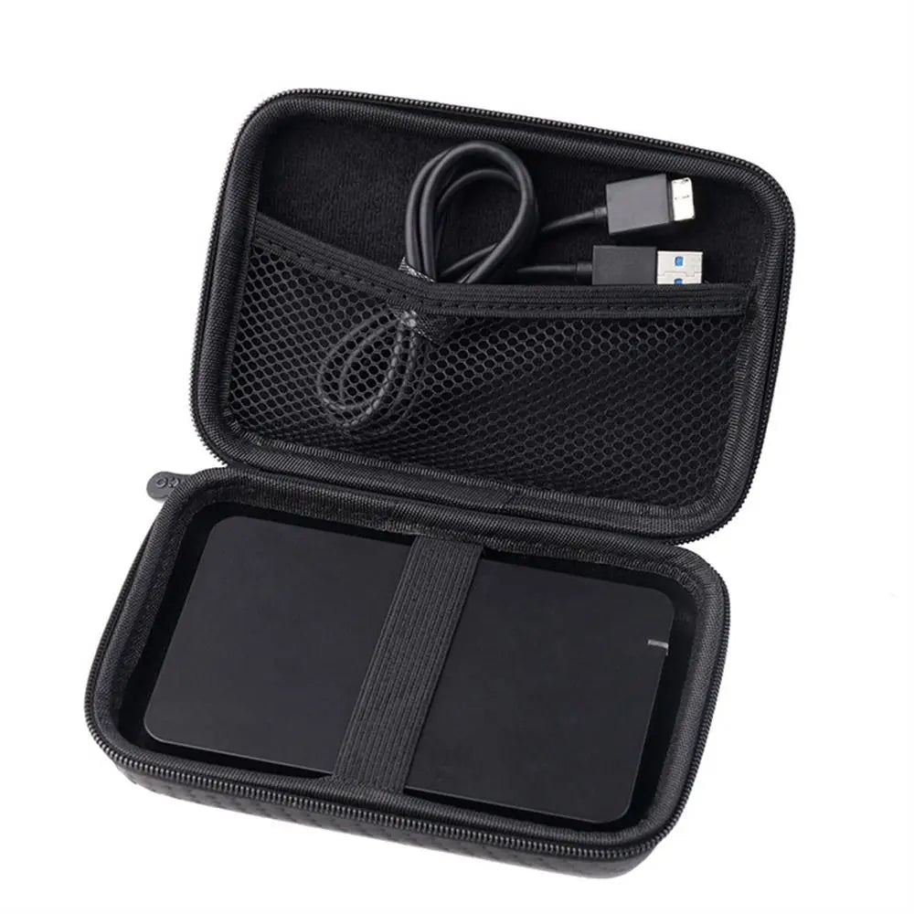 Portable Phone Charger Zipper Bag EVA Protection Case Hard Disk Data Cable Headphone Storage Pocket Pouch Travel Storage Box