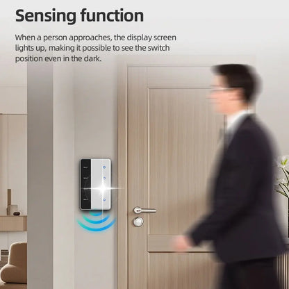 Zigbee Smart DIY Name Switch Work with Tuya App US Type Display Screen Touch Wall Light Switch Alexa Google Home Voice Control