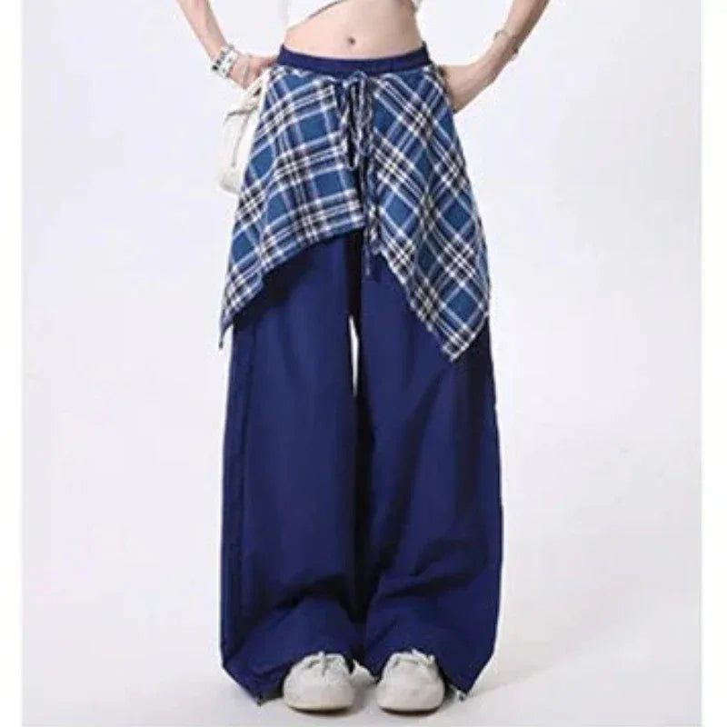 2025 Harajuku Fashion Hip-pop Sweatpants Women Y2K Gothic Sweet Long Wide Leg Pants Korea Chic High Waist Loose Dance Trousers